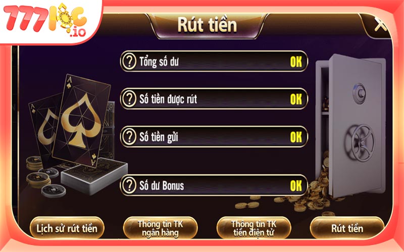 Rút tiền sau khi chơi game TDTC thắng lợi